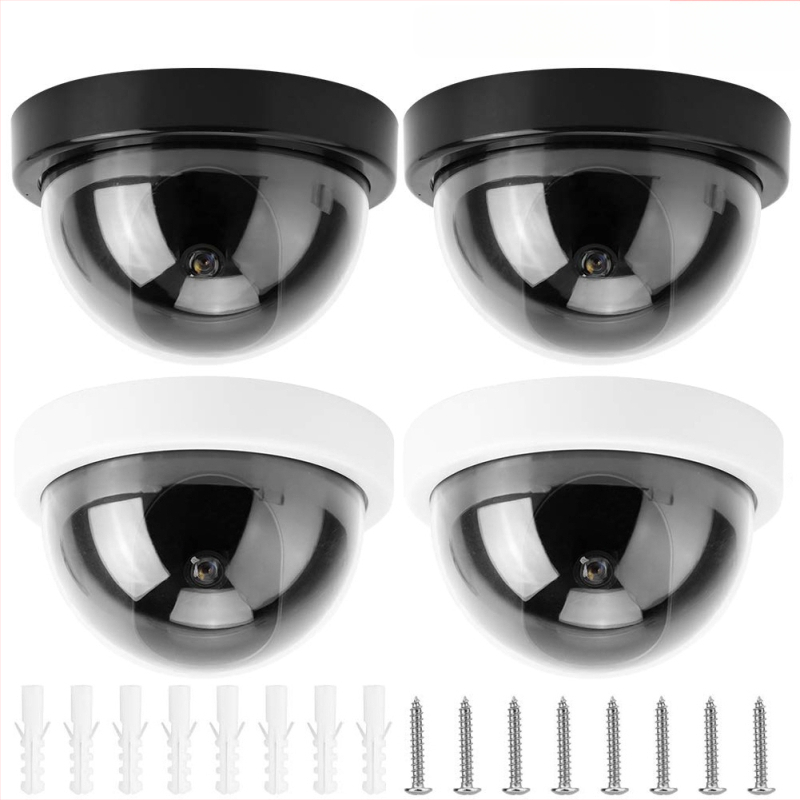 Vnútorná/vonkajšia simulovaná kamera, ABS plast, 3.3V napájanie, bezvŕtová montáž, balenie 4 kusov