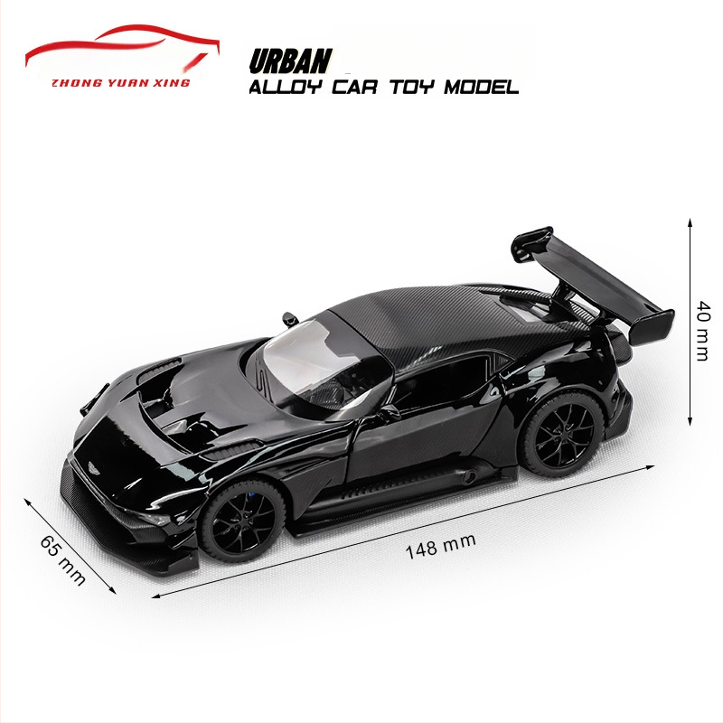 Zliatinový 1:32 závodný model auta so svetelnými efektmi a zvukom, batériový pohon