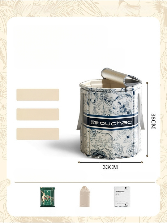 Domáci kád na nohy, keramický materiál, prenosný a zložený, izolácia s konštantnou teplotou, CE certifikát