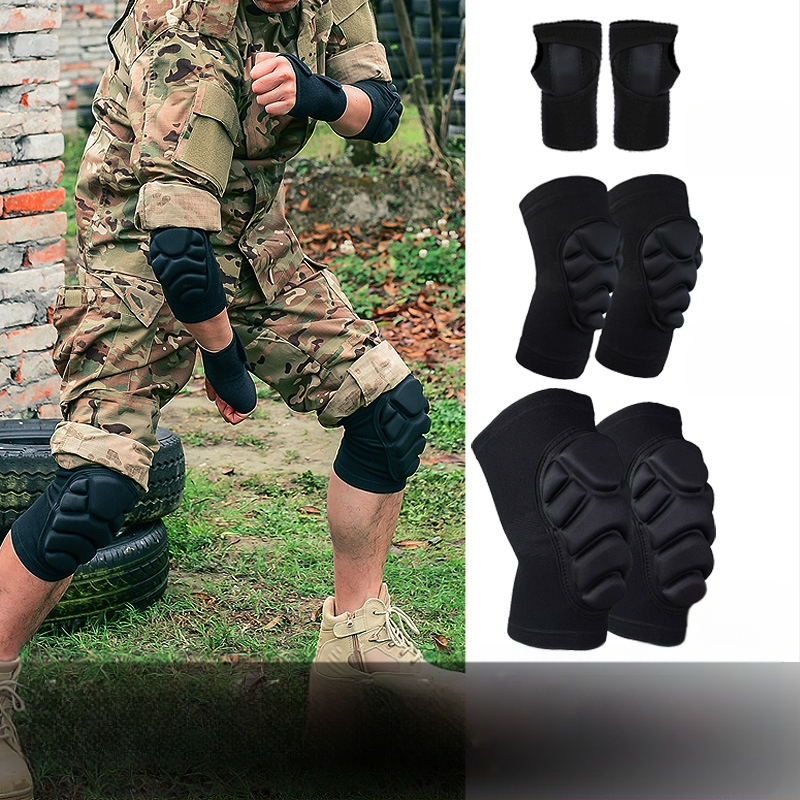 Sada chráničov kolien a lakťov na tréning – hrubšie polstrovanie, protišmykové, proti kolíziám, z polyesterového vlákna, pre mužov aj ženy