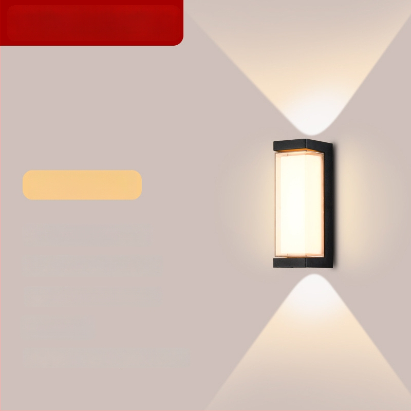 LED vonkajšia stenová lampa s hliníkovým telom, IP65, 900 lm, 12/16/24 W, 3000/4000/6000 K