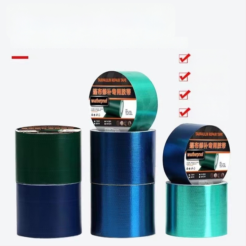 PVC opravná páska na plachty – zosilnená, UV odolná a vodeodolná, na opravu plachiet nákladných vozidiel (D323226)