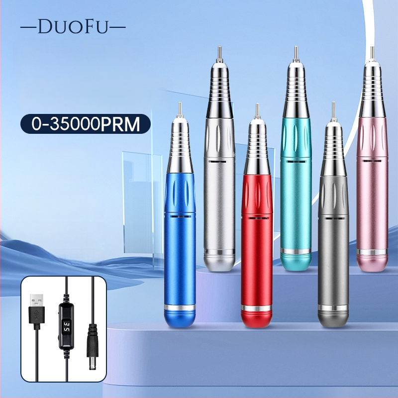 Elektrická fréza na nechty s displejom, USB napájanie, 35000 RPM, DF101 model, Duofu