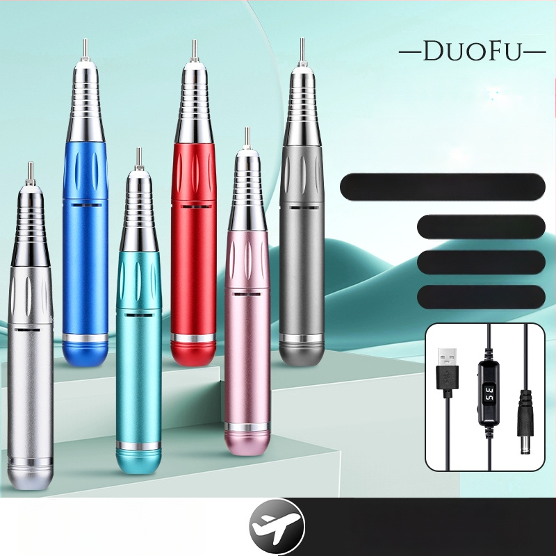 Elektrická fréza na nechty s displejom, USB napájanie, 35000 RPM, DF101 model, Duofu