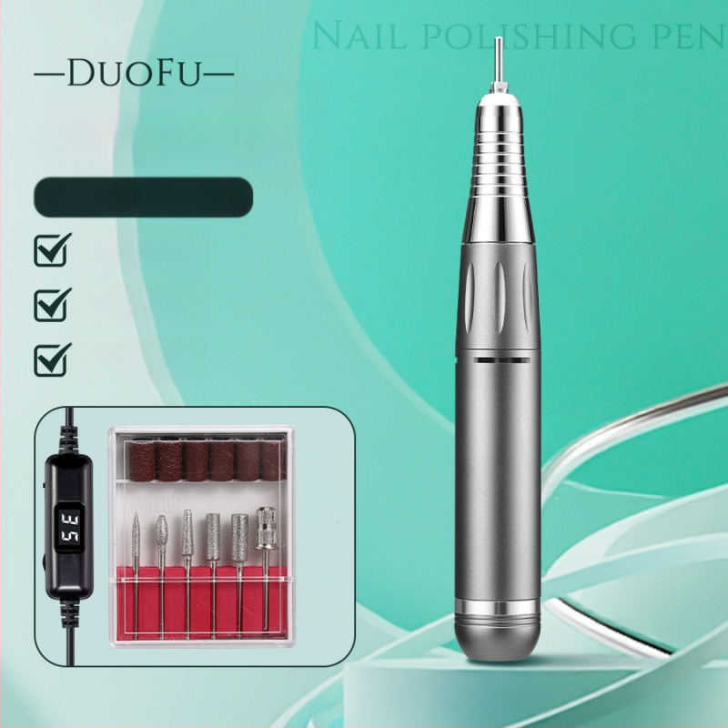 Elektrická fréza na nechty s displejom, USB napájanie, 35000 RPM, DF101 model, Duofu