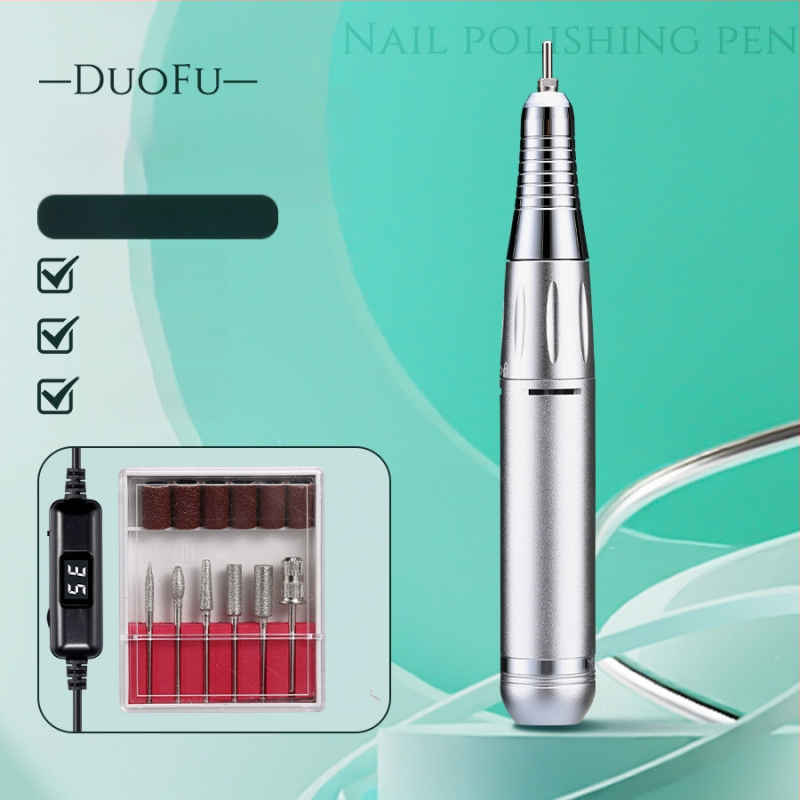 Elektrická fréza na nechty s displejom, USB napájanie, 35000 RPM, DF101 model, Duofu