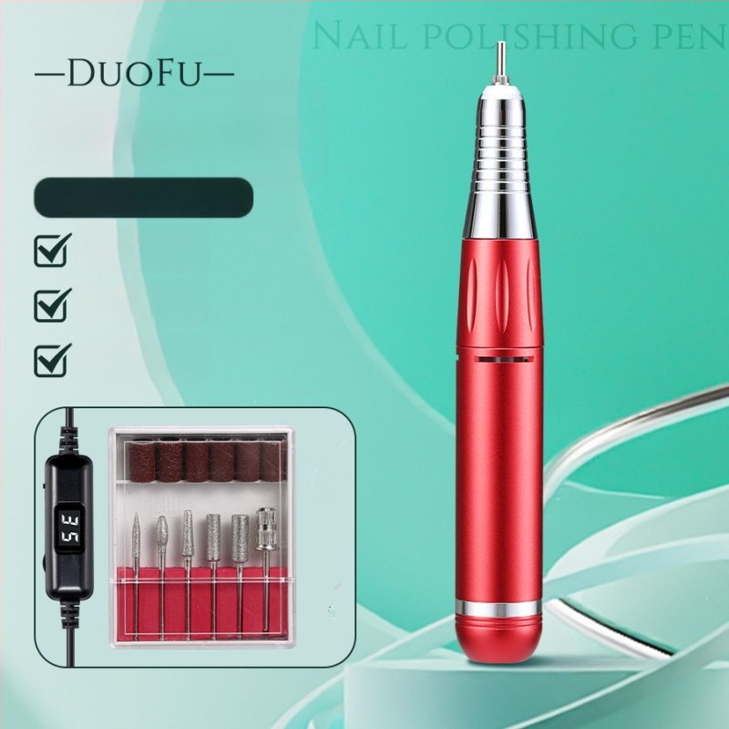 Elektrická fréza na nechty s displejom, USB napájanie, 35000 RPM, DF101 model, Duofu