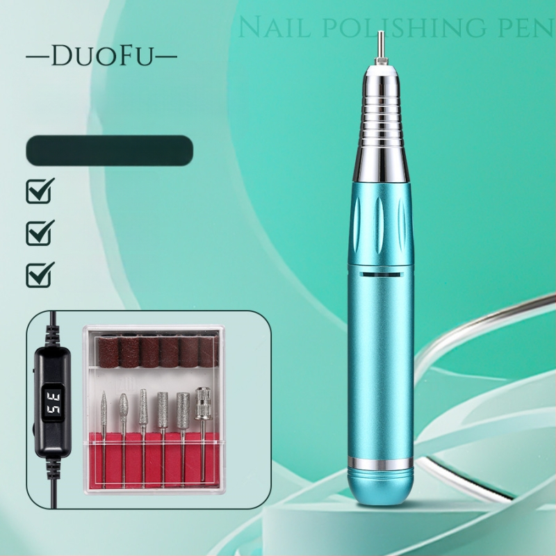 Elektrická fréza na nechty s displejom, USB napájanie, 35000 RPM, DF101 model, Duofu