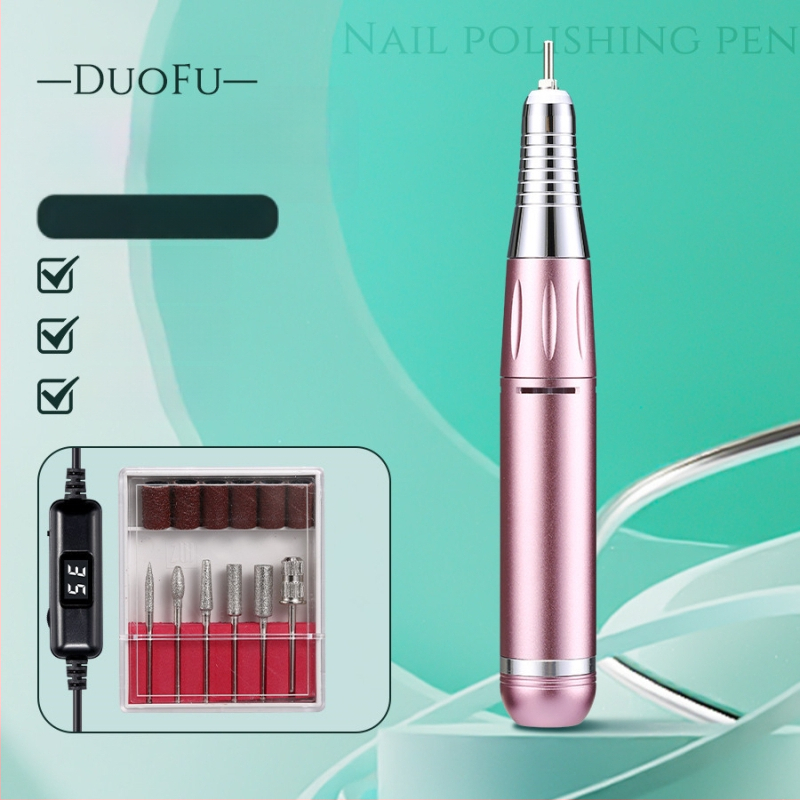 Elektrická fréza na nechty s displejom, USB napájanie, 35000 RPM, DF101 model, Duofu