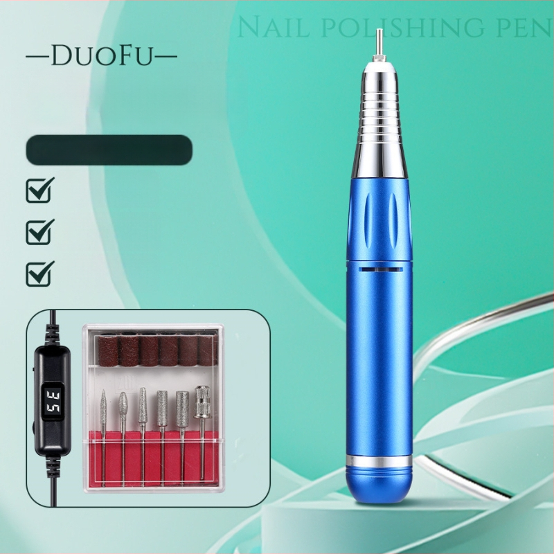 Elektrická fréza na nechty s displejom, USB napájanie, 35000 RPM, DF101 model, Duofu