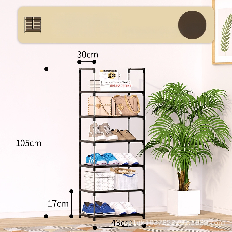 Kovaný železný stojan na topánky v jednom rade do vstupnej haly, prachotesný, model XJ-01, moderný štýl, funkcia skladovania