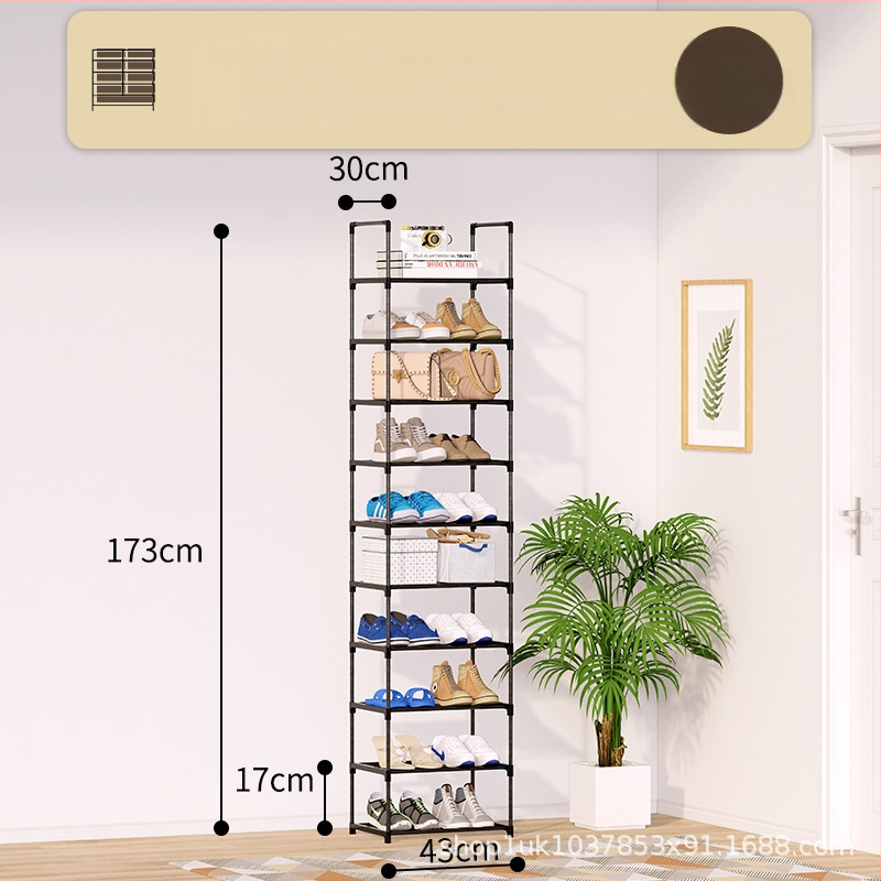 Kovaný železný stojan na topánky v jednom rade do vstupnej haly, prachotesný, model XJ-01, moderný štýl, funkcia skladovania