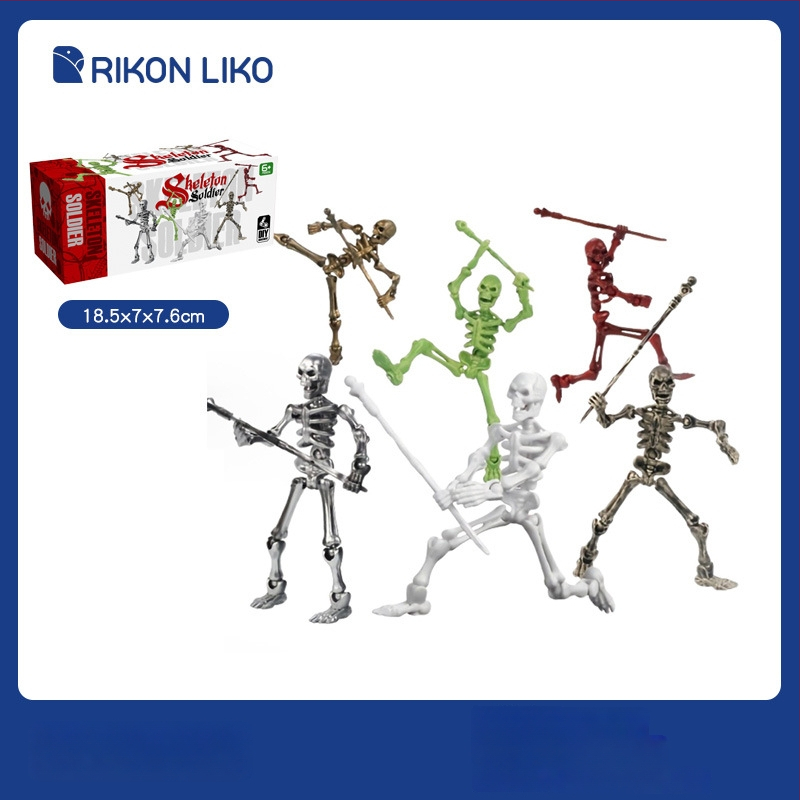 Sada stavebných blokov: 3D pohyblivý kostrový model, 50–100 dielov, z plastu, vhodné pre DIY, vek 7–14 rokov