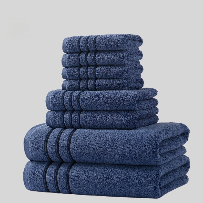 Osemdielny set uterák z 100% bavlny pre kúpeľ a tvár, hrubé a mäkké, celková hmotnosť 1560 g, možnosť tlače loga a súkromná značka