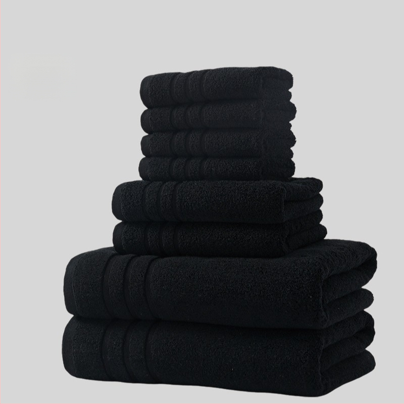 Osemdielny set uterák z 100% bavlny pre kúpeľ a tvár, hrubé a mäkké, celková hmotnosť 1560 g, možnosť tlače loga a súkromná značka