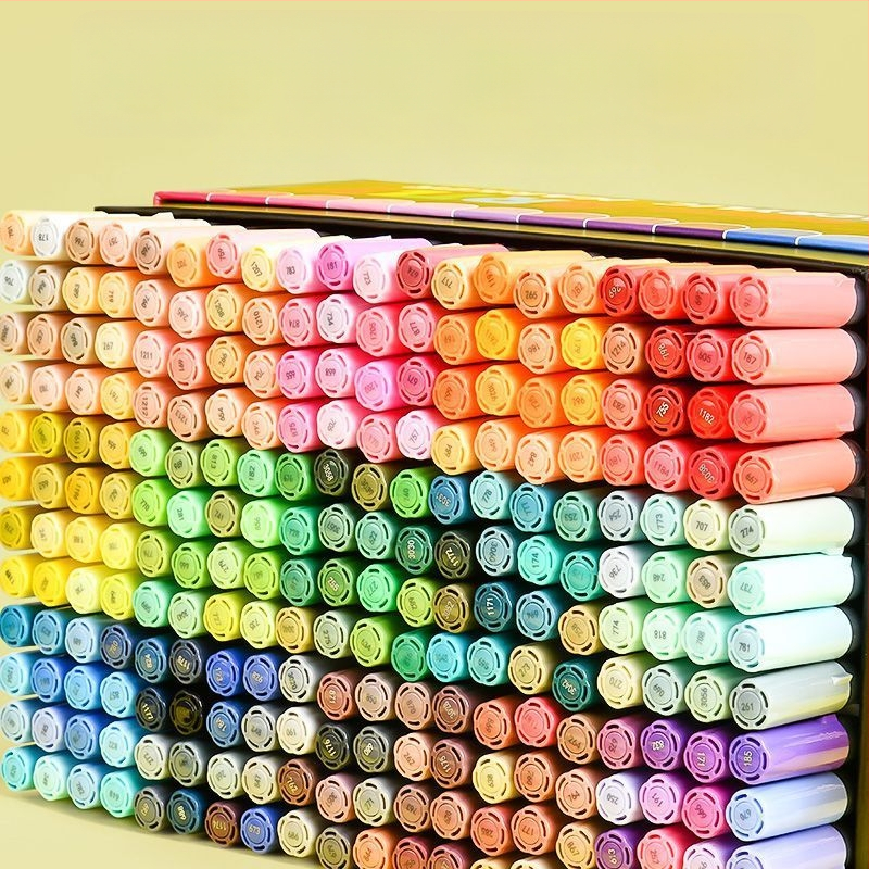 Touchcolor Tekutý akrylový marker s mäkkým hrotom – viacfarebný akvarelový marker pre študentov a deti (Model Z3, Čierna krabička, Špičky možnosti: 24/36/48/72/120)