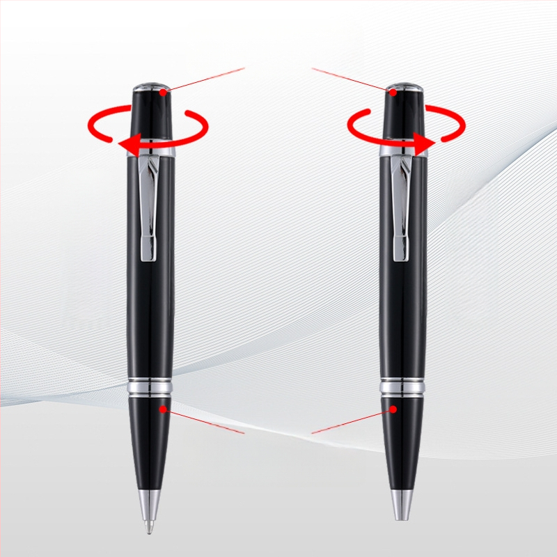 Kovové guľôčkové pero s otáčacím mechanizmom, pero na podpis