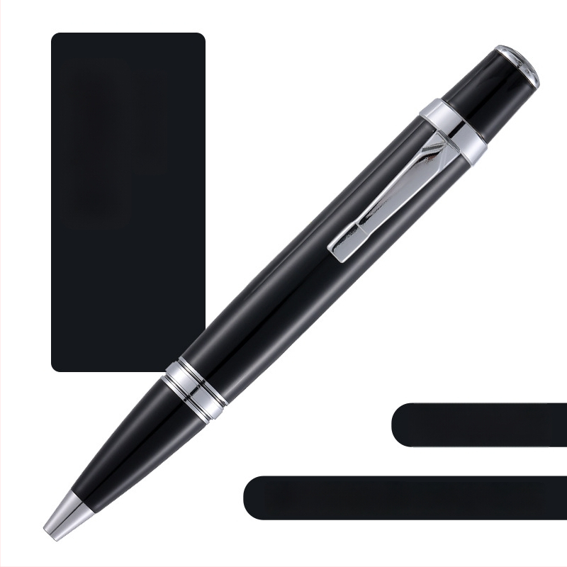 Kovové guľôčkové pero s otáčacím mechanizmom, pero na podpis