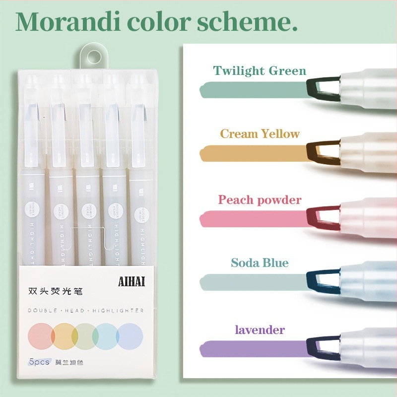 Divkrāsu fluorescējošu marķieru komplekts ikdienas marķēšanai (Zīmols: Other; Produkta numurs: jd601101133391507)