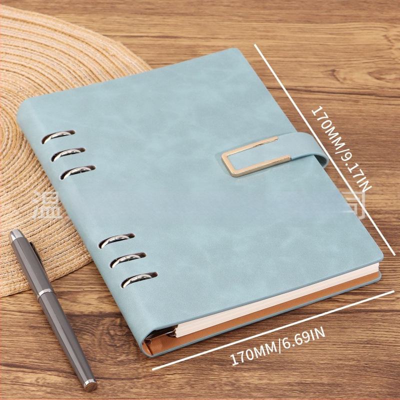 A5 sąsiuvinis su išimamosiomis lapais, pritaikytas logotipas, minimalistinis stilius, Daolin popierius