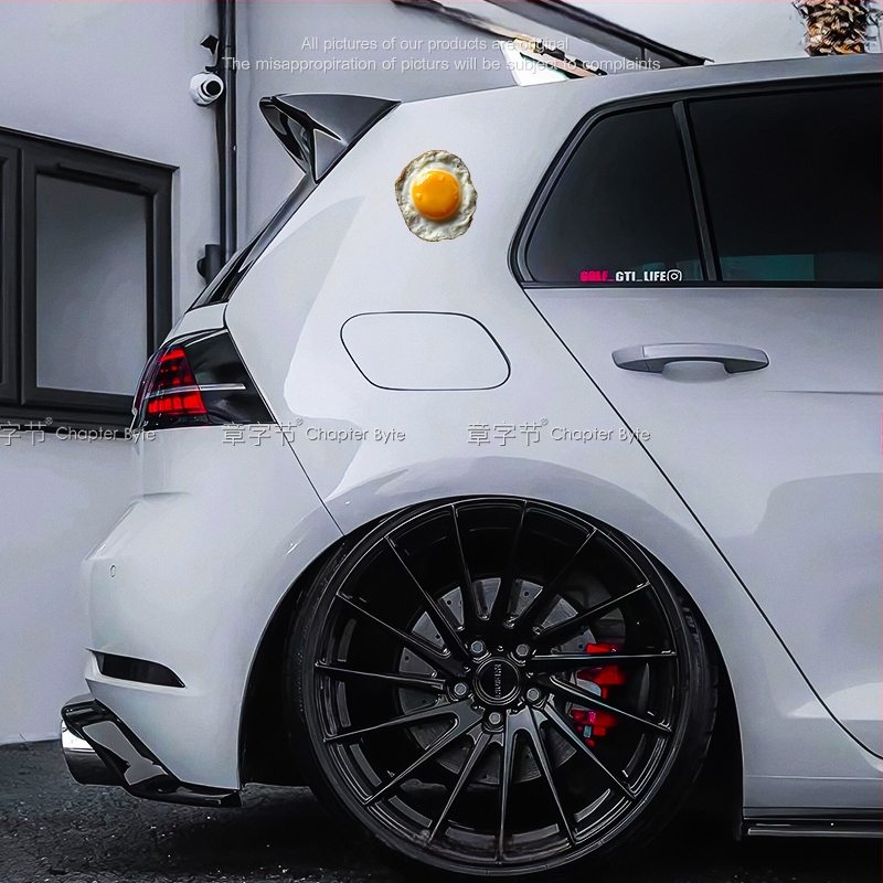 Reflexná samolepiaca nálepka na okno elektrického motocykla s kresleným vajíčkom, vodeodolná, model 0513, Číslo produktu LSR844541051528