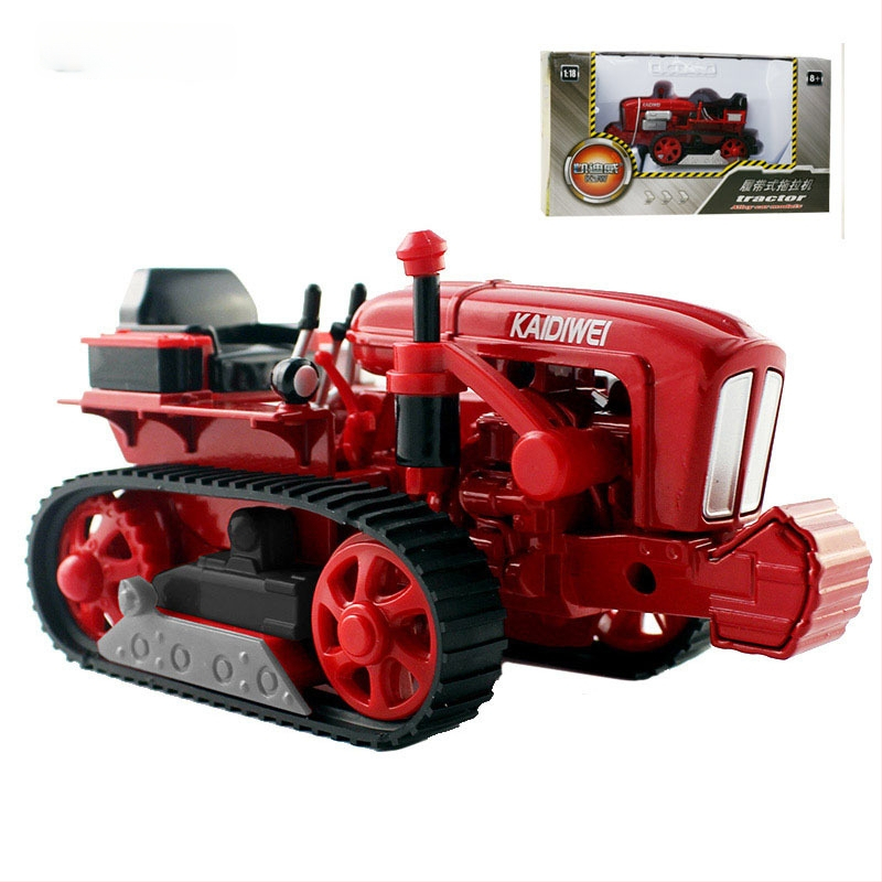 Model traktora s pásovým pohonom zo zliatiny – kovová hračka pre deti vo veku 4–6 rokov
