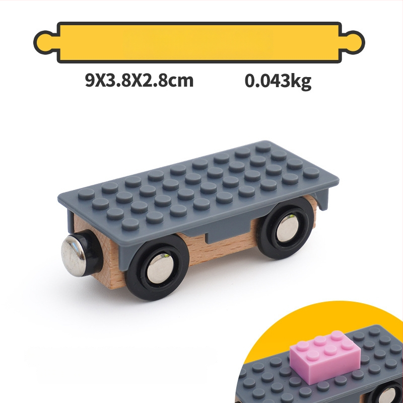 Tongshida Drevený Set Dráh So Veľkými Blokmi a Univerzálnymi Konektormi pre Vek 0–3 ROKov