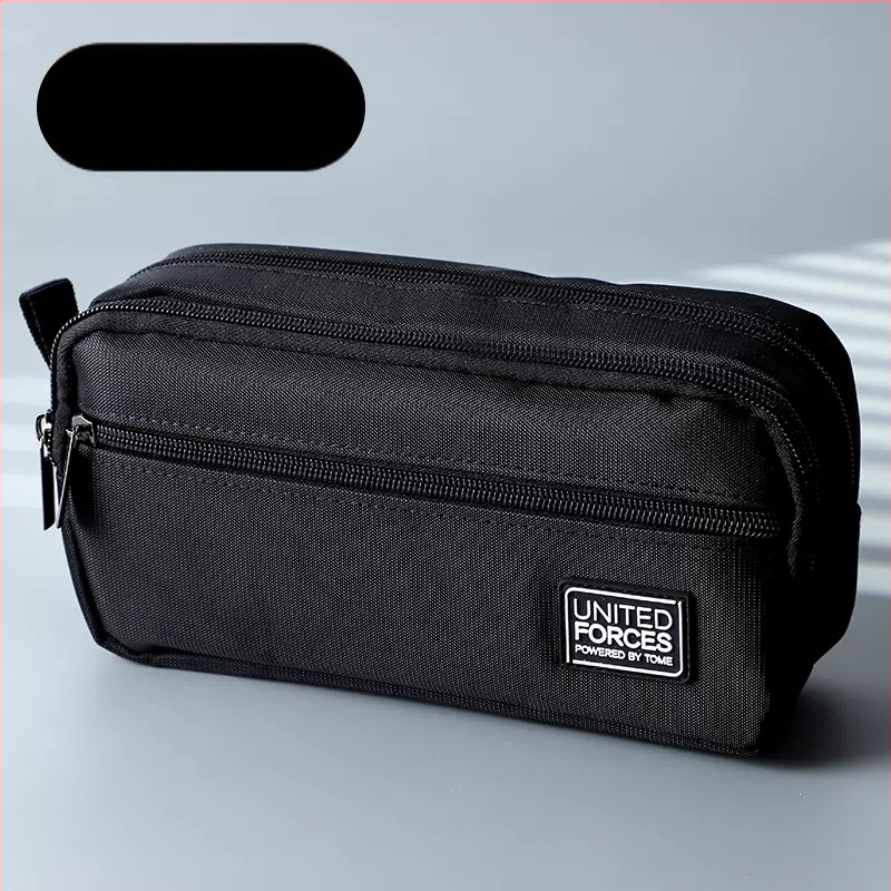 Pildspalvu maciņš ar trim rāvējslēdzējiem, liela ietilpība, Oxford audums, universāls, brīvā laika stils