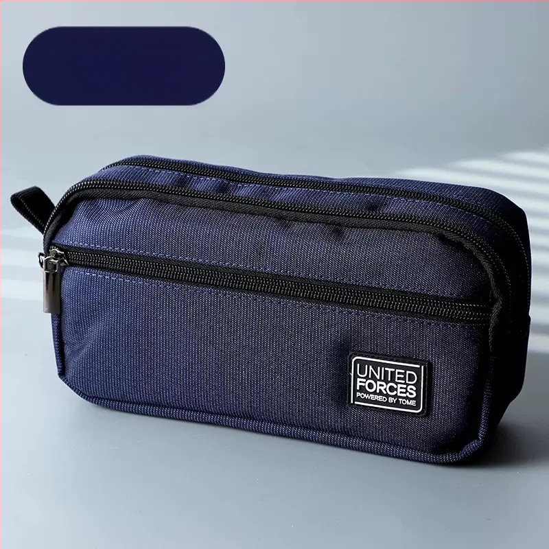 Pildspalvu maciņš ar trim rāvējslēdzējiem, liela ietilpība, Oxford audums, universāls, brīvā laika stils