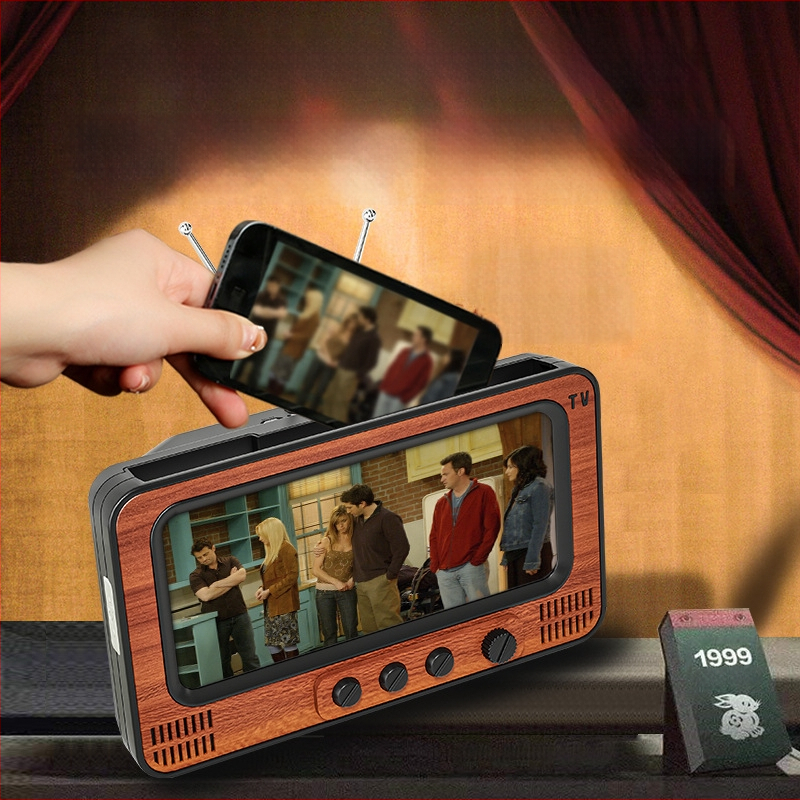 CANGLAI galda statīvs telefona ar ekrāna palielinājumu un TV stila korpusu, plastmasas korpuss, atbalsta pielāgošanu