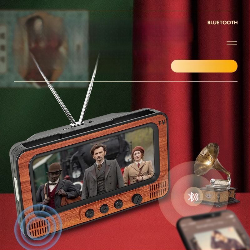 CANGLAI galda statīvs telefona ar ekrāna palielinājumu un TV stila korpusu, plastmasas korpuss, atbalsta pielāgošanu