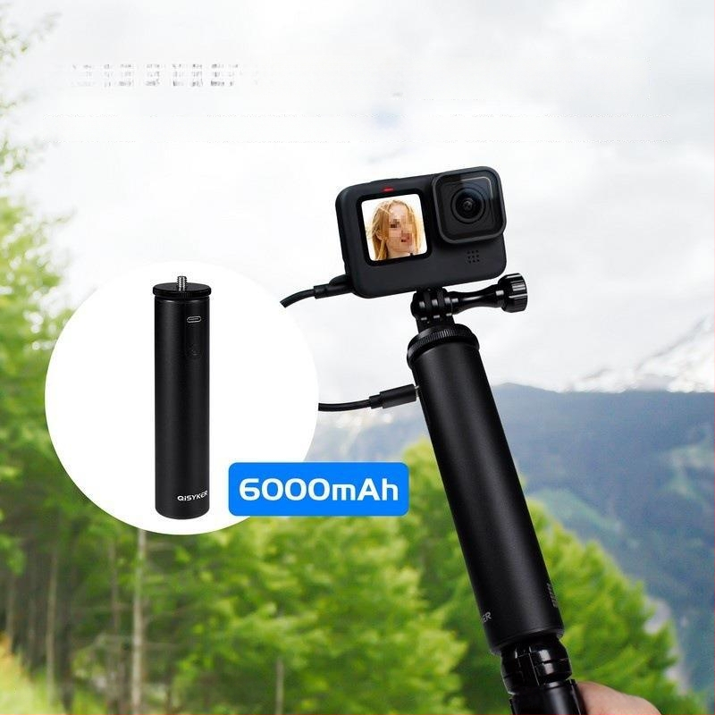 Držiak na nabíjanie z hliníkovej zliatiny pre Action3 360 športovú kameru a GoPro11; mobilný živý prenos; vonkajšie napájanie; kód produktu Aldrjdcfx2al