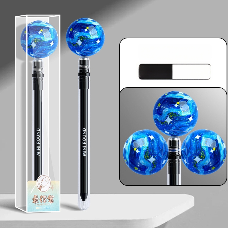 Kreslená séria Magnetická levitácia guľôčkové pero – Otáčajúce pero, Neodstrániteľné atrament, Plastové telo