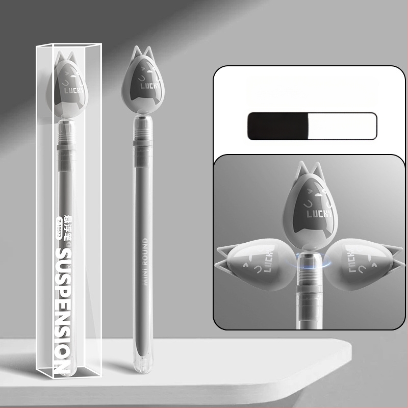 Kreslená séria Magnetická levitácia guľôčkové pero – Otáčajúce pero, Neodstrániteľné atrament, Plastové telo