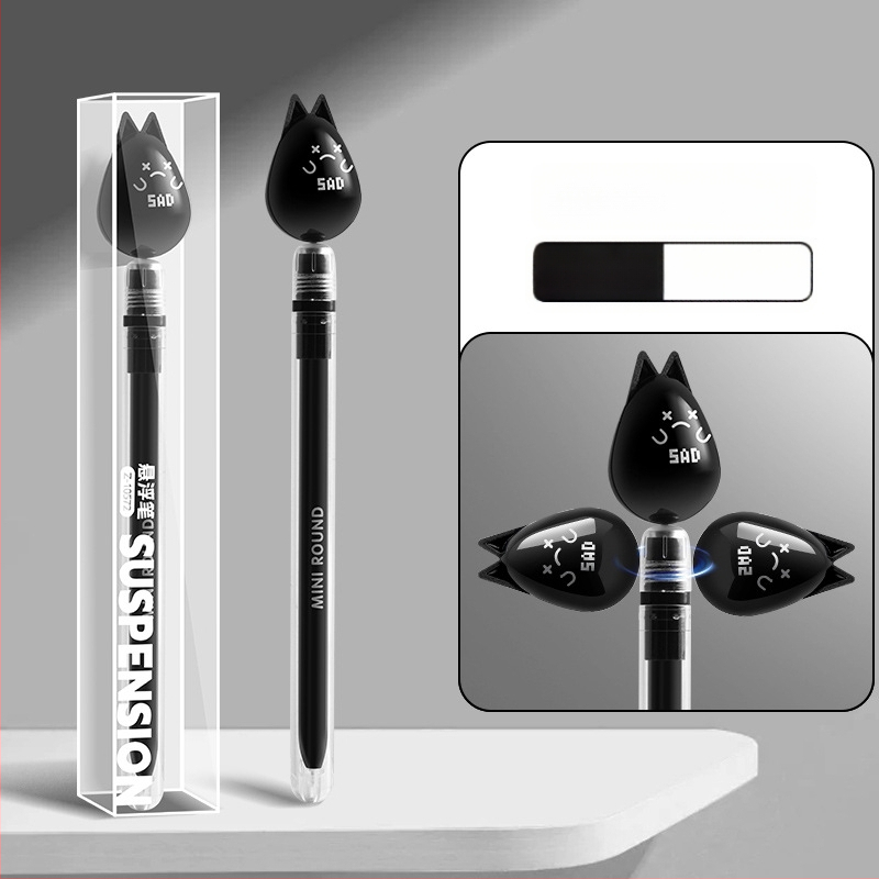 Kreslená séria Magnetická levitácia guľôčkové pero – Otáčajúce pero, Neodstrániteľné atrament, Plastové telo