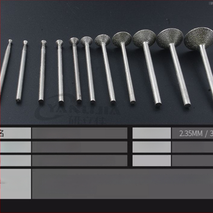 Diamantová drážková hlava na brúsenie s konkávnym žľabom pre elektrickú brúsku; nástroj na leštenie jadeitových guli