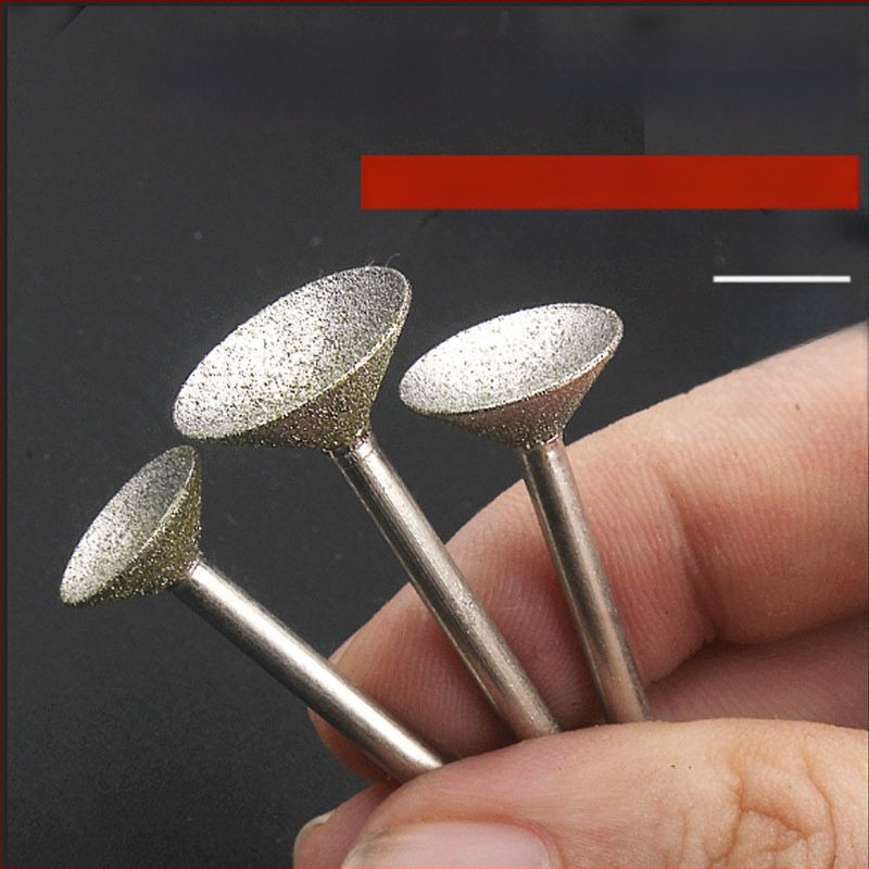 Diamantová drážková hlava na brúsenie s konkávnym žľabom pre elektrickú brúsku; nástroj na leštenie jadeitových guli