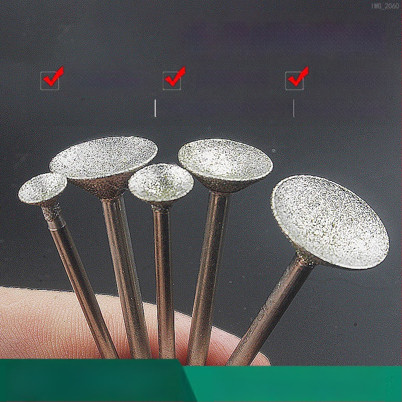 Diamantová drážková hlava na brúsenie s konkávnym žľabom pre elektrickú brúsku; nástroj na leštenie jadeitových guli