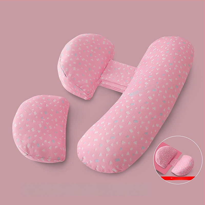 Blue Love Flower tehotenská U-tvarovaná vankúš na spanie — tvar: U, jadro: 100% bavlna, hmotnosť: 1.05–1.50 kg, vhodná pre celé tehotenstvo