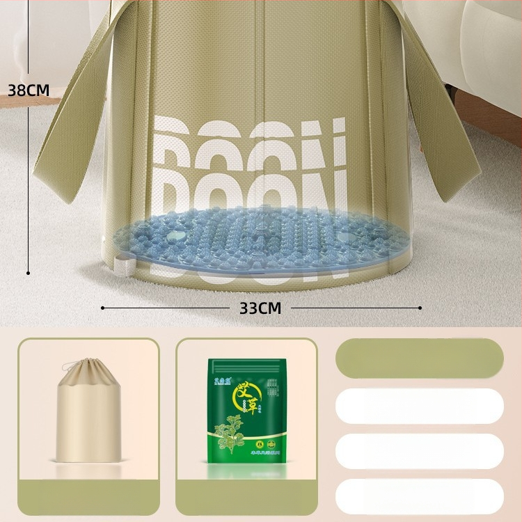 Skladacia vaňa na nohy s výškou lýtka, keramická, nordický štýl, prenosná