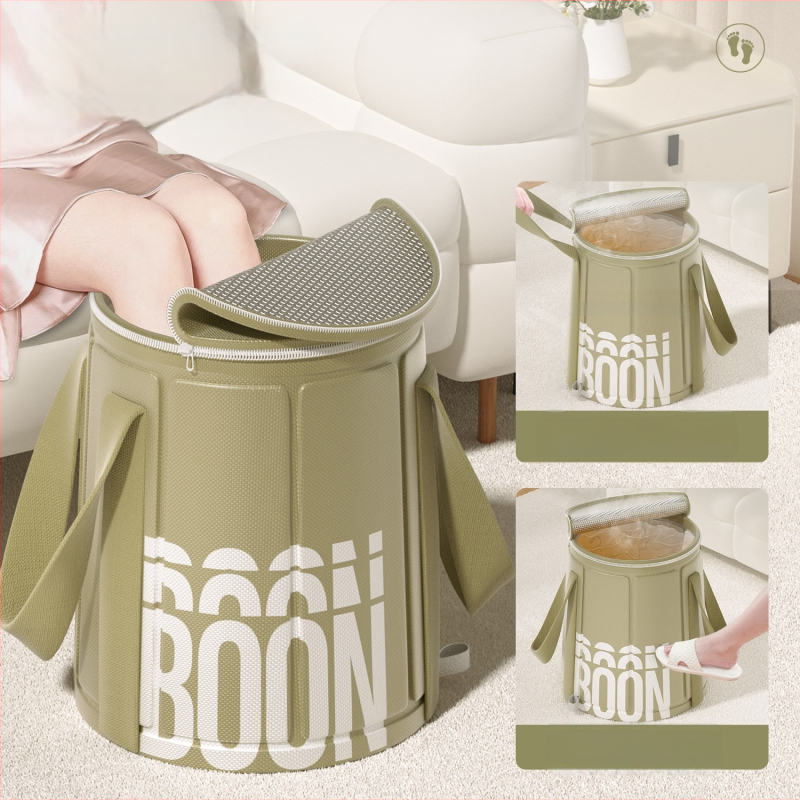 Skladacia vaňa na nohy s výškou lýtka, keramická, nordický štýl, prenosná