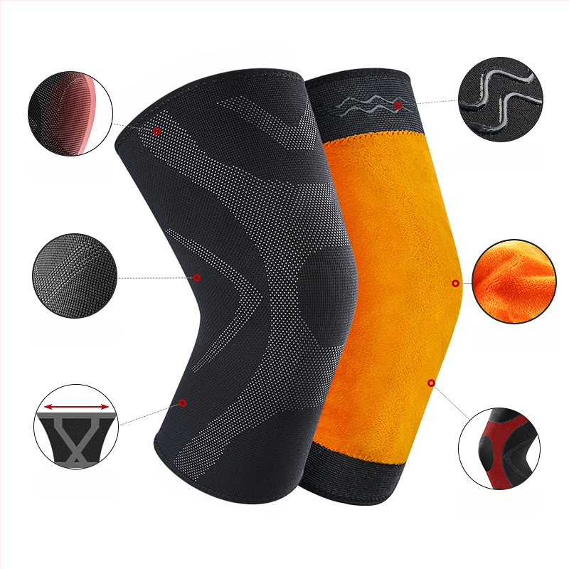 Termiskie sporta ceļgalu sargi no putu materiāla, piemēroti skrējienam un lecamvirvei