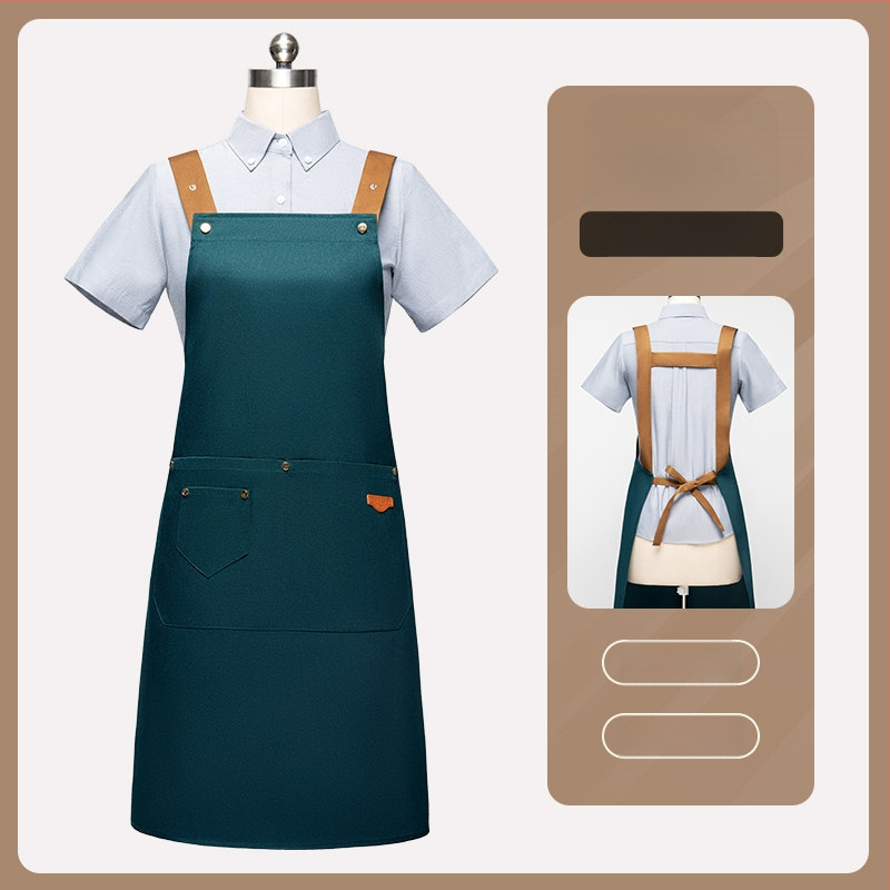 Nepremokavá bezrukávová zástera pre catering, hotely a kaviarne, s nastaviteľným krkom a ramenným popruhom v tvare písmena H