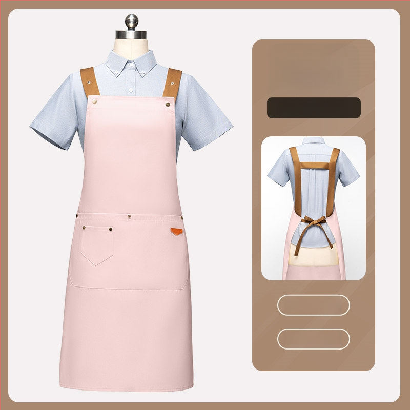 Nepremokavá bezrukávová zástera pre catering, hotely a kaviarne, s nastaviteľným krkom a ramenným popruhom v tvare písmena H