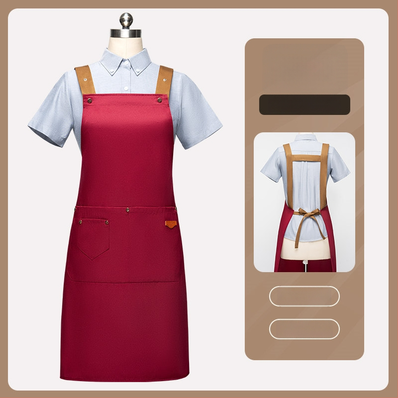 Nepremokavá bezrukávová zástera pre catering, hotely a kaviarne, s nastaviteľným krkom a ramenným popruhom v tvare písmena H