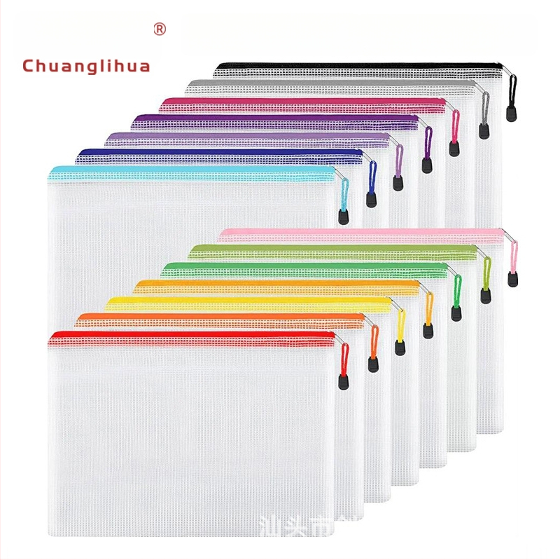 Chuanglihua PVC sieťová taška na zips s priehradkami