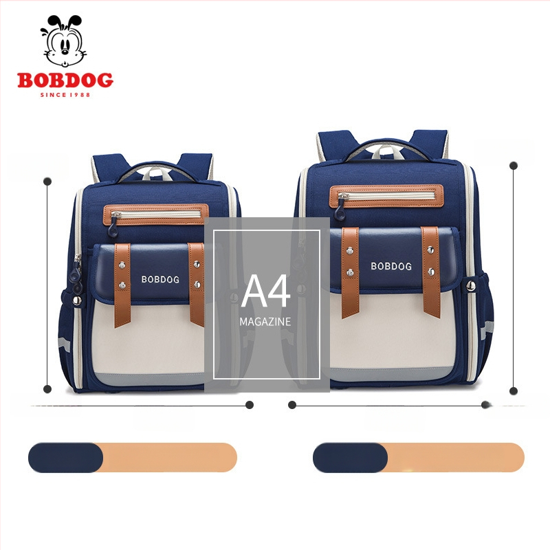 Babu Bean ultra lengva Oxford mokyklinė kuprinė 3–4 klasei, atspari dėvėjimui, vaikiško mielo stiliaus