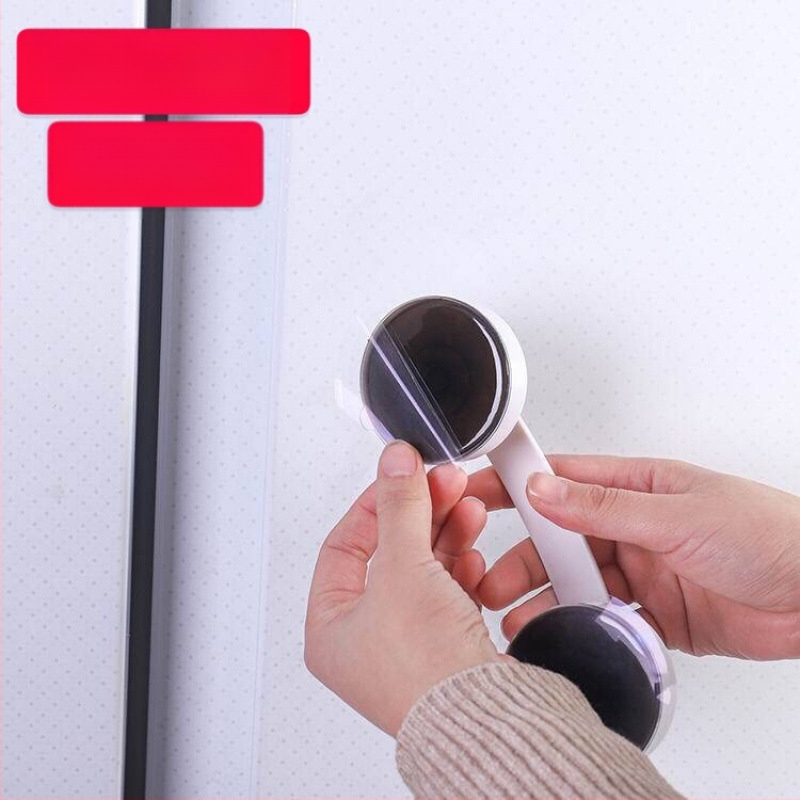 Sklenená klika na posuvné dvere s prísavkou, bez vŕtania, model 020, plast, moderný minimalizmus