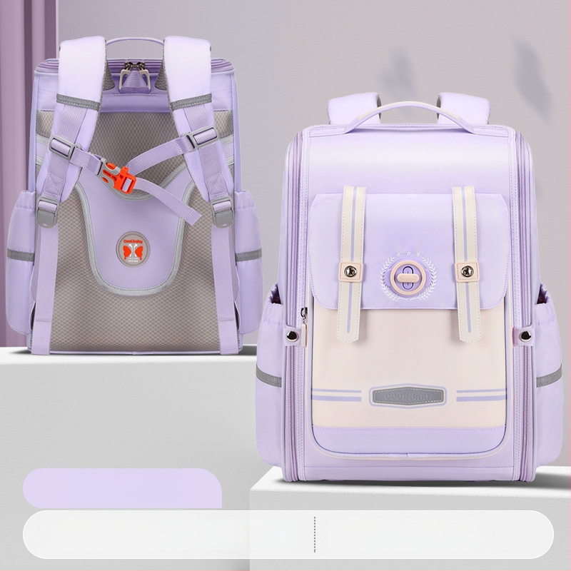 Unisex mokyklinė kuprinė 1–6 klasei, kvėpuojanti, itin lengva, išplėčiama, mažinanti apkrovą, atšvaitiniai elementai nakties saugumui; medžiaga: Oxford audinys; pamušalas: poliesteris; ergonomiška nugaros plokštė