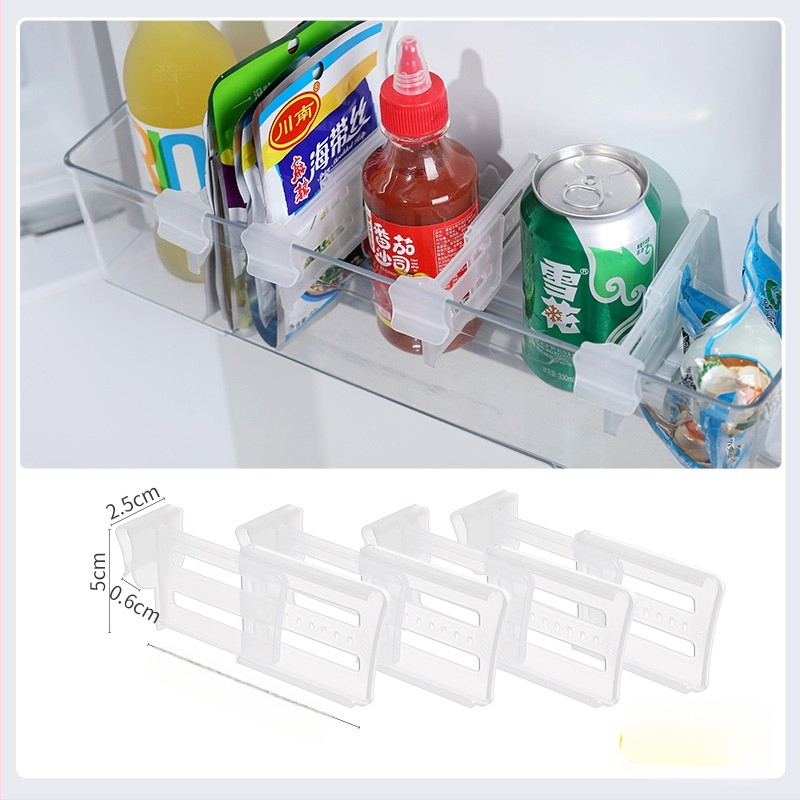 Delič chladničky – bočné dvere, zvislý delič, nastaviteľný plastový panel, modulárna konfigurácia